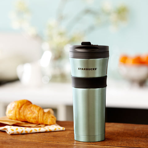 Starbucks® Stainless Steel Tumbler with Grip - Aqua, 16 fl oz
